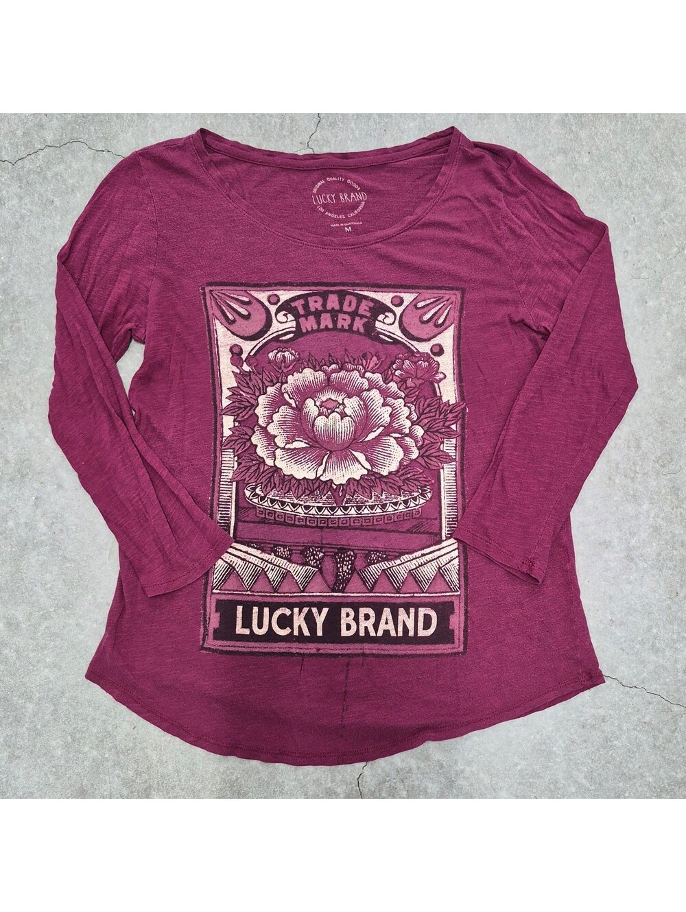 Lucky Brand Women's Long Sleeve Graphic T Shirt